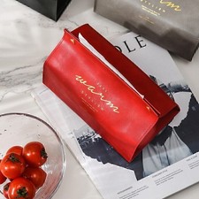 Caixa de tecido de couro ecológico retrô dispensador de papel recipiente de guardanapo decoração escritório em casa comprar usado  Enviando para Brazil