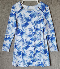 Vestido feminino Banana Boat manga longa natação UPF 50+ azul floral tamanho pequeno comprar usado  Enviando para Brazil