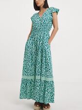 Vestido maxi de renda EX Joe marrom verde estampa de leopardo 14 16 18 20 22 24 26 28 RRP £65 comprar usado  Enviando para Brazil