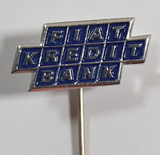 Logotipo clássico Fiat banco de crédito metal azul esmalte crachá de broche bastão de carro. comprar usado  Enviando para Brazil