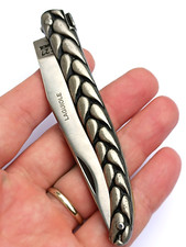 Couteau pliant Laguiole manche métal argente sculpté French folding knife comprar usado  Enviando para Brazil