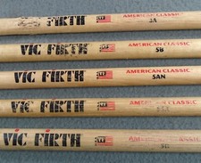 LOTE DE 5 BAQUETAS SHOW #2 usadas para concerto VIC FIRTH DRUM STICK, usado comprar usado  Enviando para Brazil