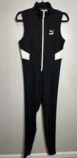 Macacão Puma Feminino Grande Preto e Branco Uma Peça Calça Sem Mangas com nervuras Excelente Estado Usado, usado comprar usado  Enviando para Brazil