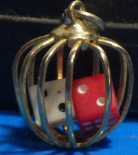 gold dice charm for sale  Sweet