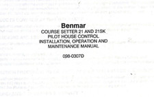 PDF-E Delivery Benmar Course Setter 21 e 21Sk Pilot House Manual 098-0307D comprar usado  Enviando para Brazil