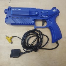 NYKO SUPER COBRA PLAYSTATION PS1 PS2 CONTROLE DE ARMA DE LUZ AZUL FOGO AUTOMÁTICO LUNAR comprar usado  Enviando para Brazil