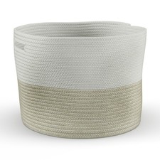 Cesta de armazenamento MoDRN MDF0W007L13001 algodão e poliéster, bege comprar usado  Enviando para Brazil