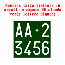 Targa trattore come usato  Due Carrare