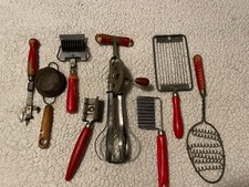 Lote de 8 piezas de varios utensilios de cocina con asas rojas varias marcas segunda mano  Embacar hacia Mexico