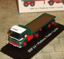 EDDIE STOBART - CAMINHÃO REBOQUE PLATAFORMA ERF LV - LYNDA - 1:76 - NA CAIXA com suporte comprar usado  Enviando para Brazil