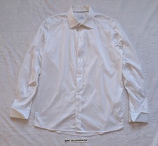 Camisa smoking ETON contemporânea listrada de cetim branco punhos franceses 16,5 42 comprar usado Camisa smoking ETON contemporânea listrada de cetim branco punhos franceses 16,5 42 comprar usado  Enviando para Brazil