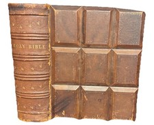 1857 *SCARCE* Butler Holy Bible - Fine Leather  - *GORGEOUS HAND-COLORED PLATES* comprar usado  Enviando para Brazil
