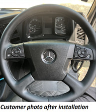 NUOVO Freightliner in pelle Mercedes MB Atego Actros Volante Camion Nero NUOVO, usado comprar usado  Enviando para Brazil