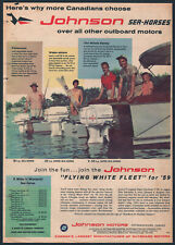 Motores de popa 1959 Canadian Johnson anúncio impresso 18, 35 e 50 HP comprar usado  Enviando para Brazil