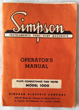 Simpson operator manual usato  Italia