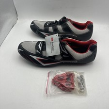 Tênis de ciclismo masculino Venzo EUA 14.5 bicicleta preto vermelho desempenho com chuteiras comprar usado Tênis de ciclismo masculino Venzo EUA 14.5 bicicleta preto vermelho desempenho com chuteiras comprar usado  Enviando para Brazil