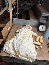 Brinquedo antigo vitoriano feito na Alemanha viola composição H&Co articulado boneca bebê comprar usado  Enviando para Brazil