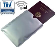 Funda protectora RFID pasaporte TÜV probada funda protectora plata NUEVO bloqueador NFC segunda mano  Embacar hacia Mexico