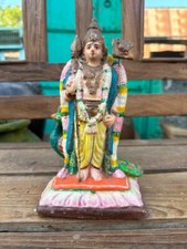 Boneco raro Vishnu antigo original antigo pintado de terracota boneca Golu Vishn, usado comprar usado  Enviando para Brazil