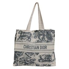 Sacola de compras CHRISTIAN DIOR azul Toile De Jouy novidade palha praia comprar usado  Enviando para Brazil
