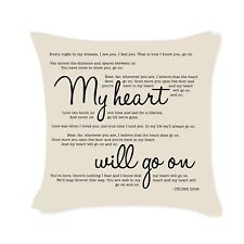 Celine Dion - My Heart will go on - Capa almofada letra música, usado comprar usado Celine Dion - My Heart will go on - Capa almofada letra música, usado comprar usado  Enviando para Brazil