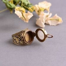 Usado, Anel de veneno natural de pedra da lua. Anel caixa escondida Gold Moonstone. Anel feito à mão comprar usado  Enviando para Brazil