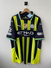 Camiseta MANCHESTER CITY 2024/2025 AWAY FUTEBOL CAMISA PUMA UCL tamanho 4XL comprar usado  Enviando para Brazil