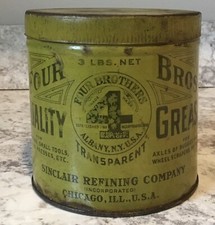 RARO 3 LB. LATA DE GRAXA DE QUALIDADE FOUR BROTHERS SINCLAIR EMPRESA DE REFINO comprar usado  Enviando para Brazil