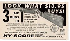 1965 HY-SCORE Air Gun Pellet BB Dart anúncio impresso vintage comprar usado  Enviando para Brazil