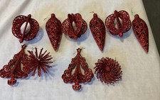 Christmas ornaments red for sale  West Springfield