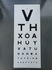 eye test chart for sale eye test chart for sale ORMSKIRK