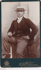 CDV FOTO CADEIRA CAVALHEIRO BARCO DE PALHA POR H.J.STEES, STONEHOUSE DEVON comprar usado  Enviando para Brazil