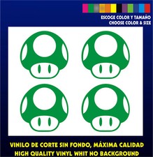 4 x Sticker Vinilo - Mario Seta -Pegatina Vinyl Aufkleber Bartop Arcade Mushroom, usado comprar usado  Enviando para Brazil