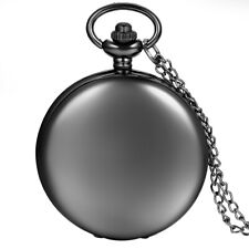 Usado, Relógio de bolso - Masculino feminino estojo liso números arábicos relógio de bolso quartzo com corrente comprar usado  Enviando para Brazil