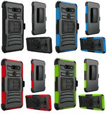 Clipe de cinto + capa híbrida telefone capa telefone para LG G8 ThinQ LM-G820 / LG Alpha Prime , usado comprar usado  Enviando para Brazil