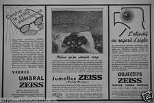 Publicité 1937 zeiss d'occasion  Compiègne