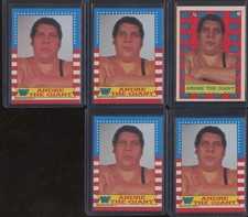 1987 Topps WWF WWE (x5 ZLOT) ANDRE THE GIANT Sticker Base NK6 na sprzedaż  Wysyłka do Poland
