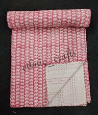 Colcha de algodão design de elefante Kantha feita à mão colcha reversível vintage comprar usado  Enviando para Brazil