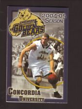 Concordia Golden Bears--2004-05 Programação de Bolso de Basquete--NSIC comprar usado  Enviando para Brazil