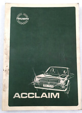 Triumph acclaim service for sale  PRESTON