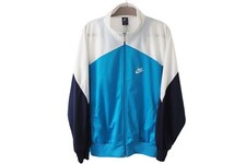 Vintage NIKE Track Jacket Pełny zamek błyskawiczny Rozmiar XL Oversize Niebieska odzież sportowa lata 90. na sprzedaż  PL