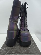 Demonia boots purple for sale  LEEDS