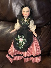 Usado, Boneca lembrança de viagem europeia importada composta feminina pintada à mão 13" vintage comprar usado  Enviando para Brazil