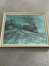 vintage steam train oil painting for sale vintage steam train oil painting for sale RAMSGATE