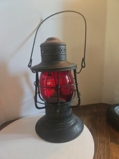 Globo vintage lanterna vidro vermelho linhas Pensilvânia comprar usado  Enviando para Brazil