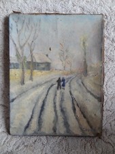 Ancienne huile toile d'occasion  Saint-Jean-Saint-Nicolas