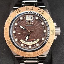 Invicta Subaqua SWISS relógio masculino quartzo marrom mostrador raio de sol aço inoxidável 10870 comprar usado  Enviando para Brazil