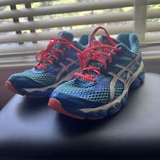 Tênis de corrida feminino ASICS Gel-Cumulus 15 tamanho 9 (T3C5N) azul laranja comprar usado  Enviando para Brazil