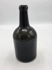 Garrafa Pontil de Areia de Vidro Preto Antiga Rum Ale C. 1850 Verde Oliva Escuro 8,5" comprar usado  Enviando para Brazil