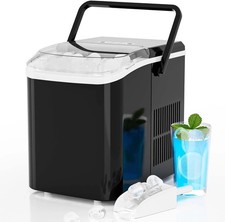 Máquina de fazer gelo de bancada com alça, 26 lb em 24 horas, 9 cubos de gelo prontos, usado comprar usado  Enviando para Brazil